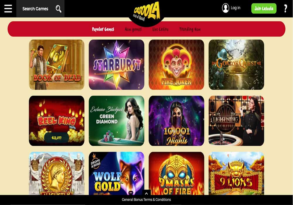 Casoola game Vegas Hero games page
