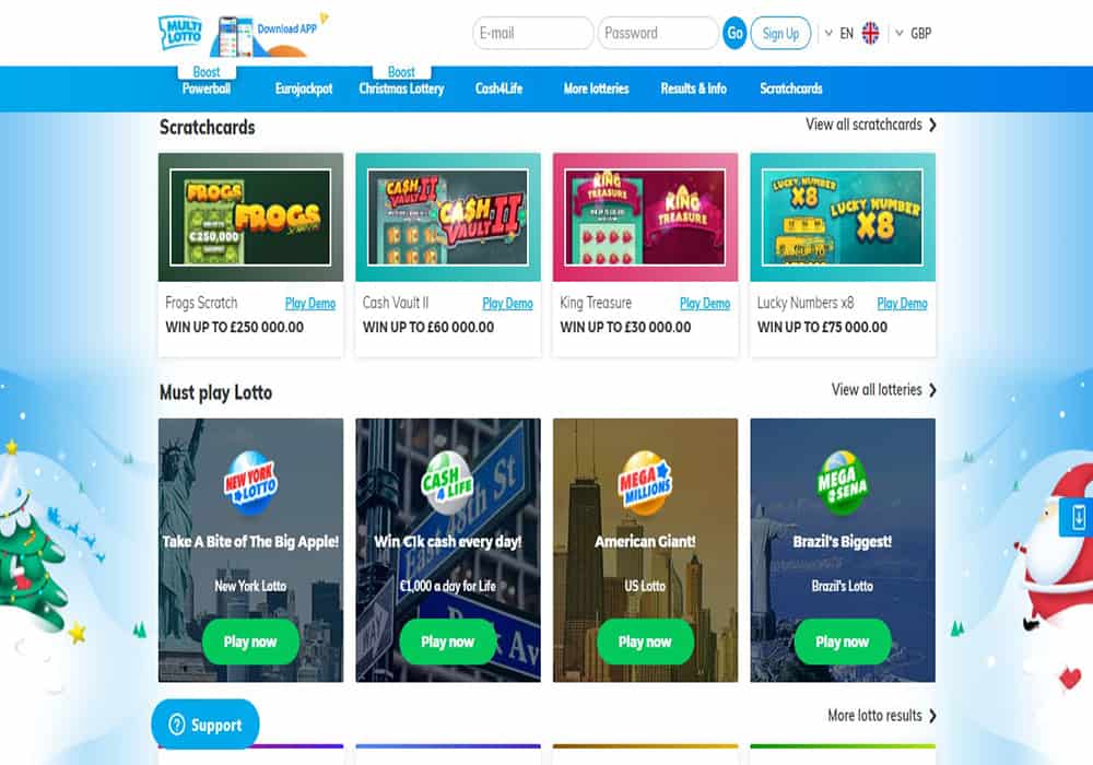 Multi Lotto game Buzz Bingo games