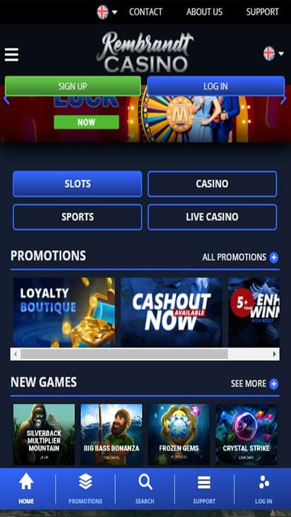 Rembrandt Casino home mobile