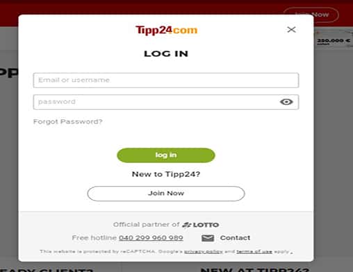 Buzz Bingo login page