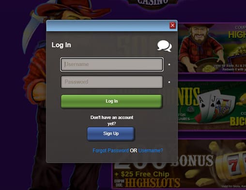 Buzz Bingo login page