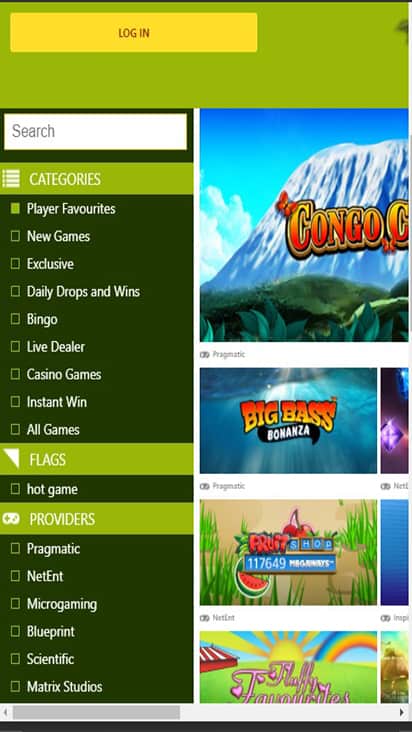 Jungle Spins game mobile