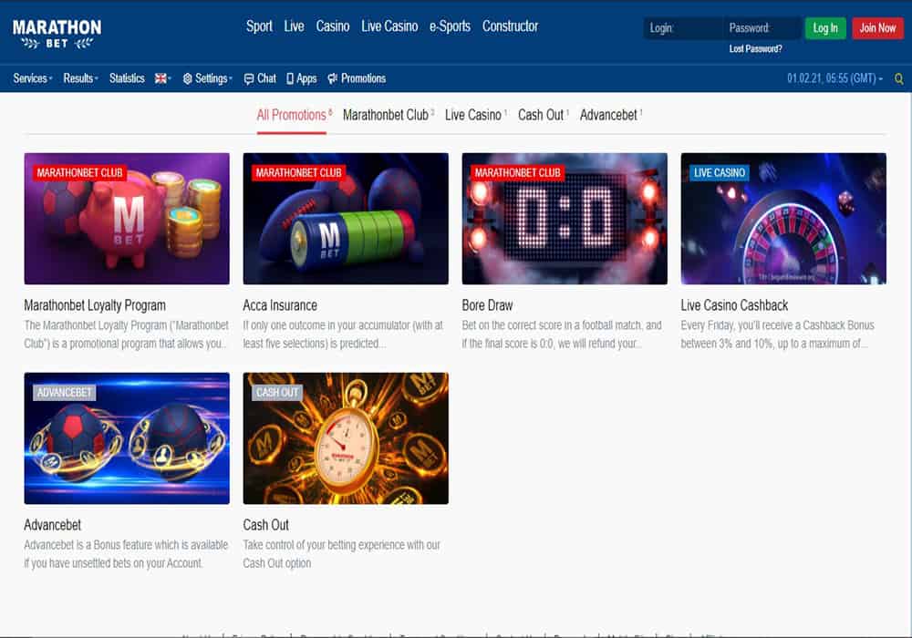 Marathon Bet promo bet clic home