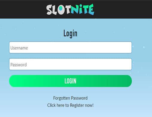 Slotnite login Dream Vegas login page
