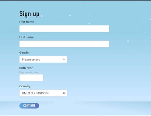 Slotnite signup Dream Vegas sign up page