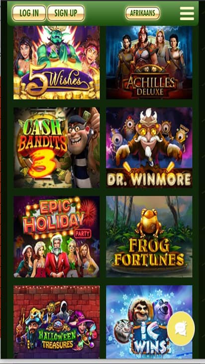 Springbok Casino game mobile