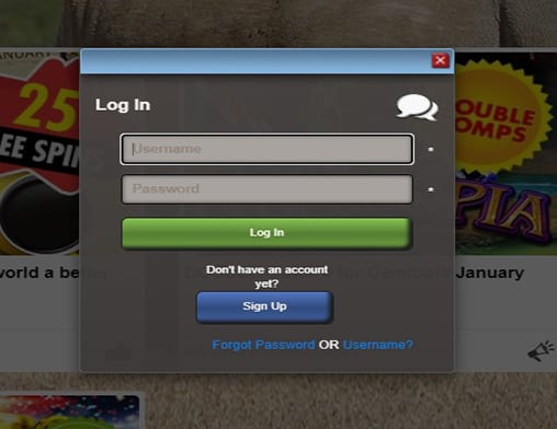 Buzz Bingo login page