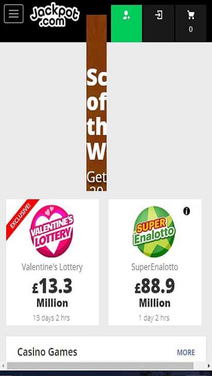 UK Jackpot home mobile