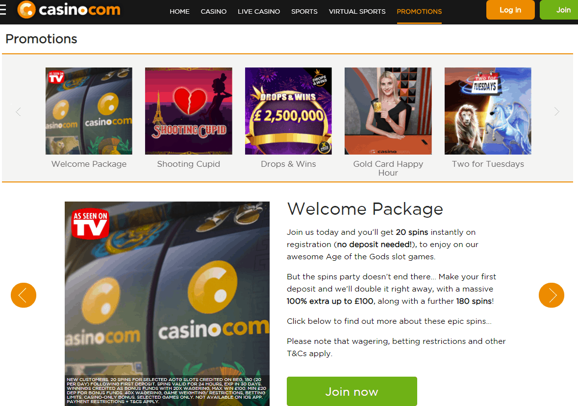 casino.com promotions