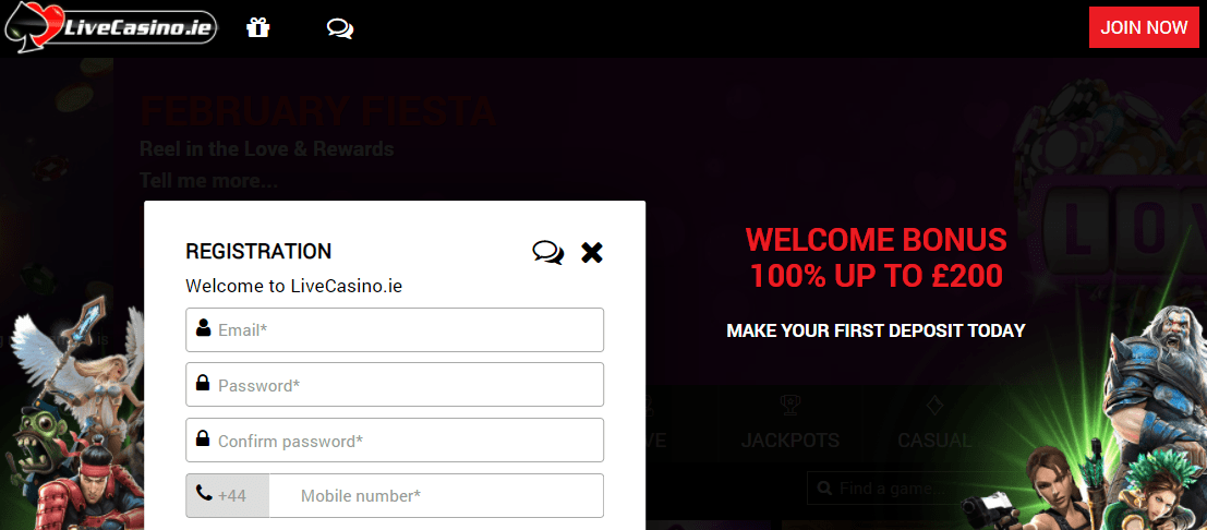 livecasino.ie promotions