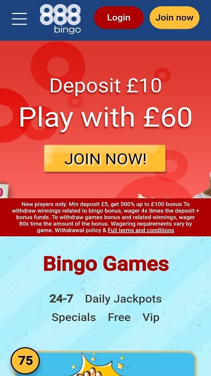 888 Bingo GamesHome Page