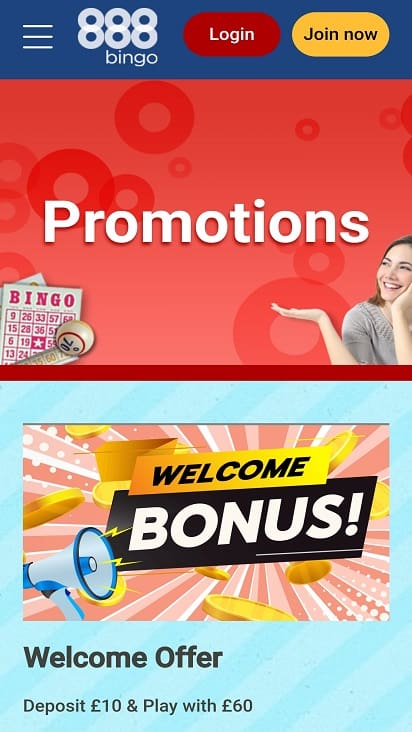 888 Bingo Promotions Page