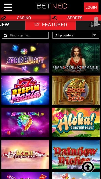 Bet neo games page Bet neo games page