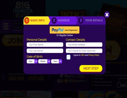 Big-Thunder-Slots-signup