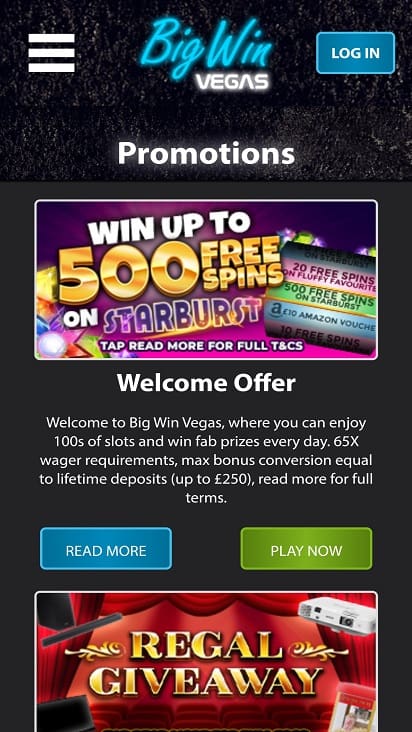 Big win vegas promotions page Big win vegas promotions page