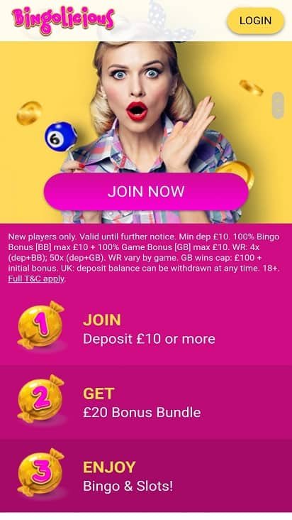 Bingo Licious promotions page