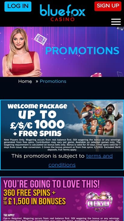 Blue fox casino promotions page Blue fox casino promotions page