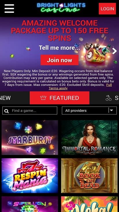 Bright lights casino home page Bright lights casino home page