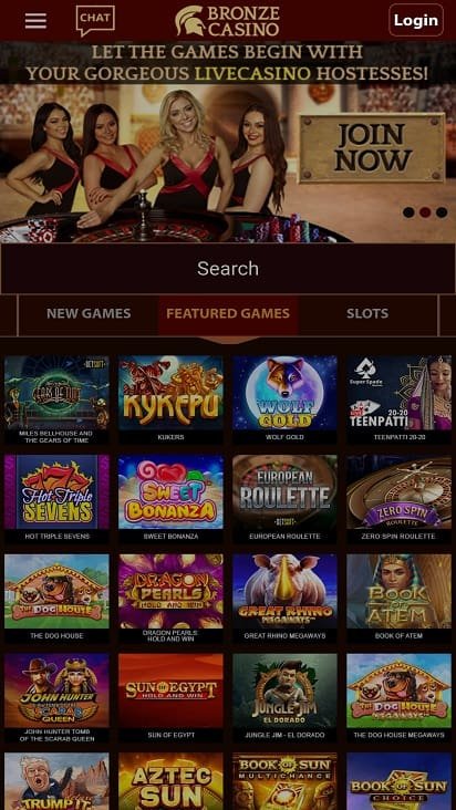 Bronze casino home page