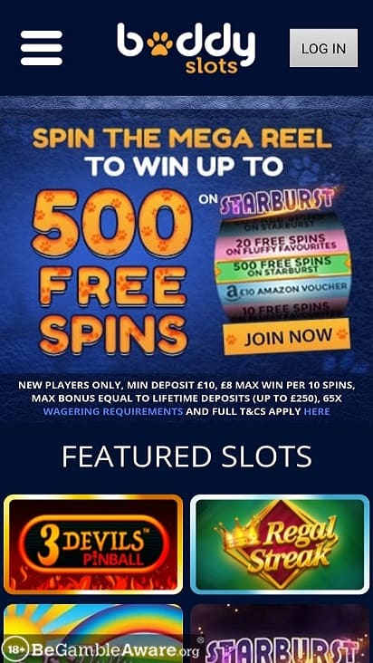 Buddy slots home page