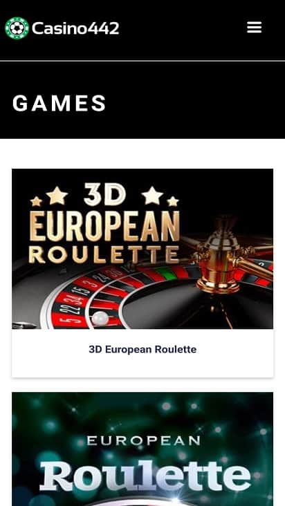 Casino 442 Games page
