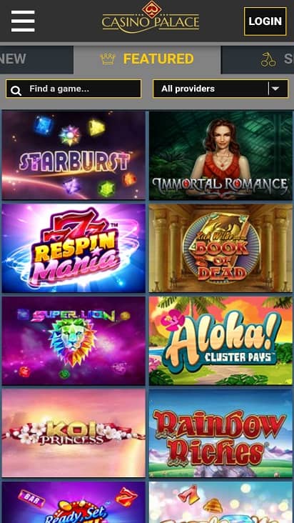 Casino palace games page