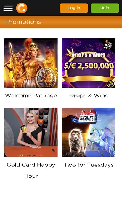 Casino.com promotions page