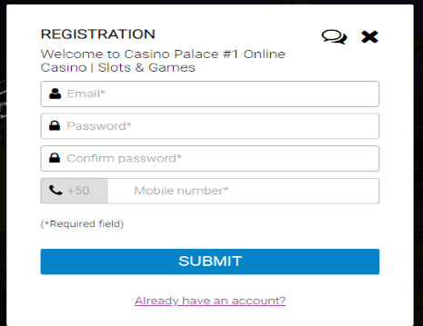 Casino Palace Registration