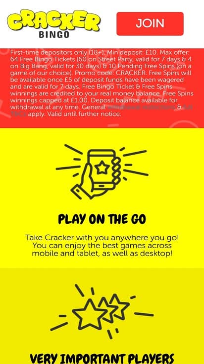 Cracker bingo promotions bingo