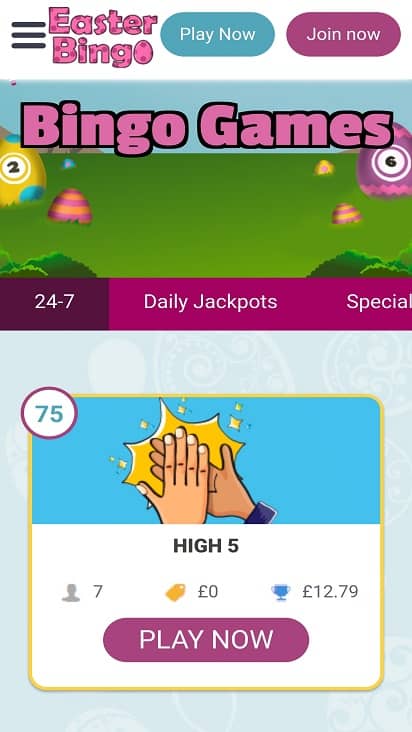 Easter bingo games page Easter bingo games page
