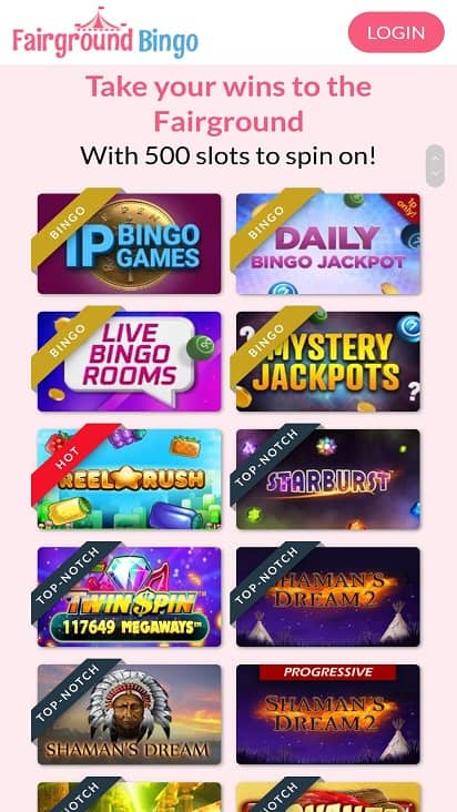 Fair ground bingo games page Fair ground bingo games page