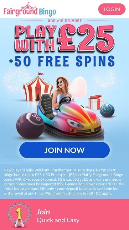 Fair ground bingo home page Fair ground bingo home page