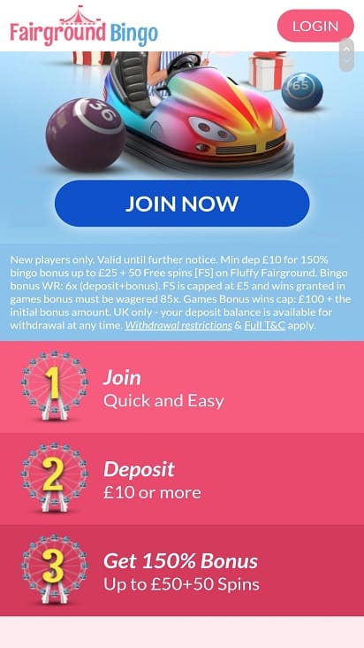 Fair ground bingo promotions page Fair ground bingo promotions page