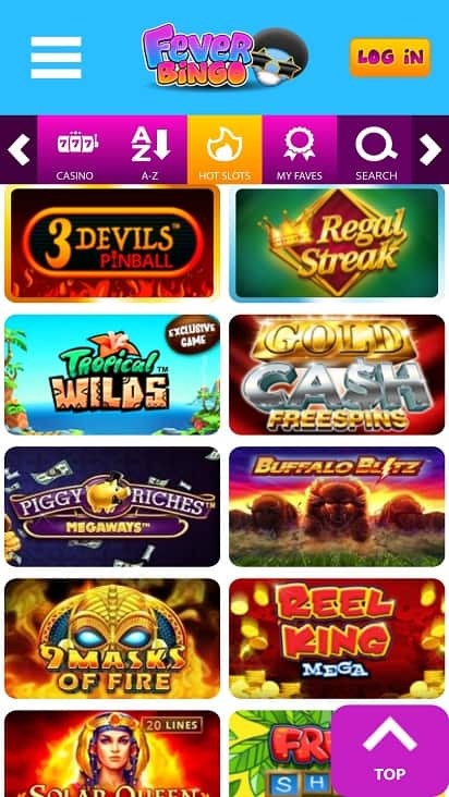 Fever bingo games page Fever bingo games page