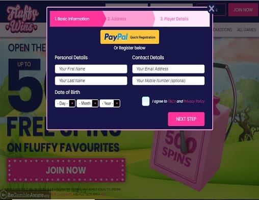 Fluffy-Wins-signup' Fluffy Wins signup