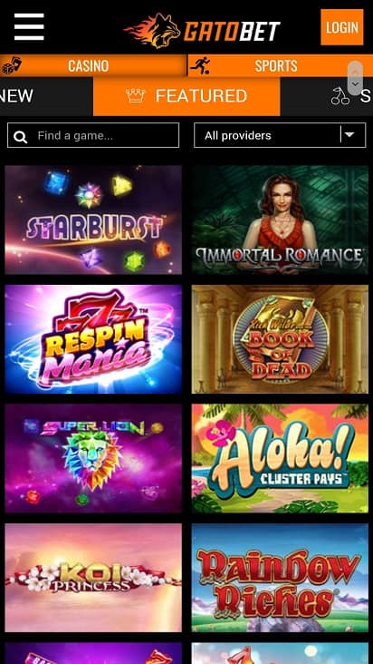 Gato bet games page Gato bet games page