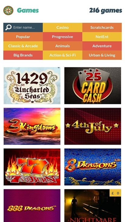 Giant spins games page
