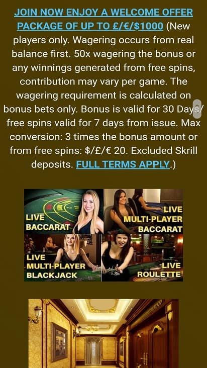 Gold man casino promotions page
