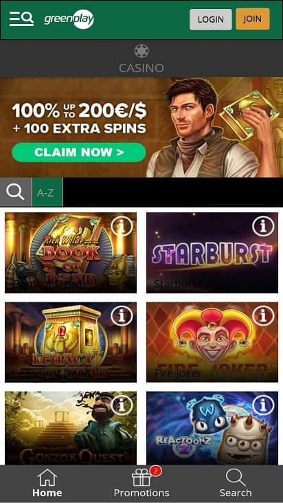 Green play home page