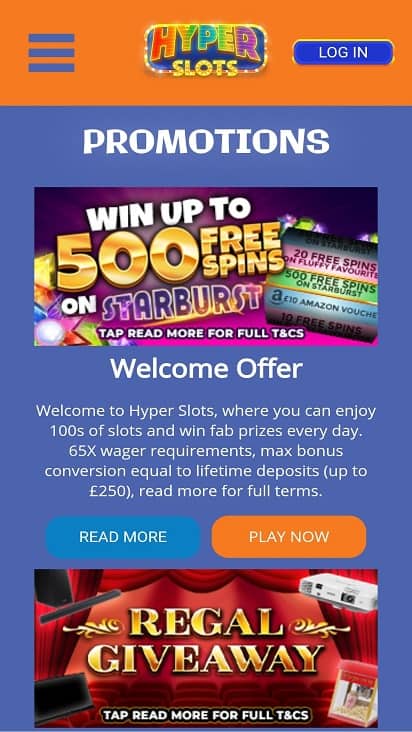 Hyper slots promotions page Hyper slots promotions page
