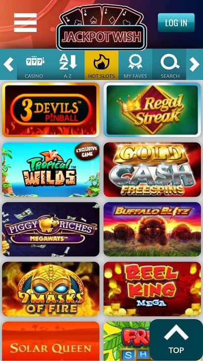 Jackpot wish games page