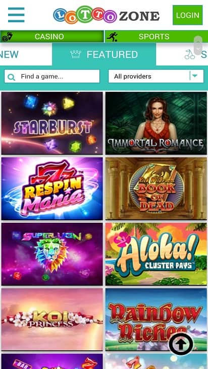 Lotto zone games page Lotto zone games page