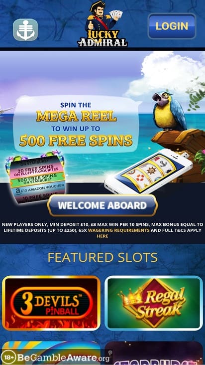 Lucky admiral home page Lucky admiral home page