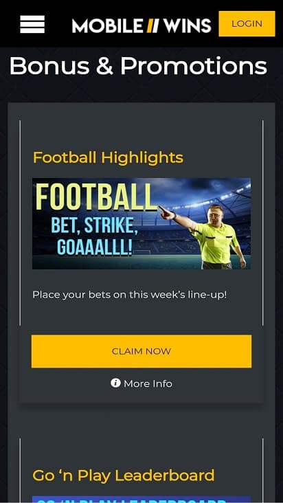 Mobile wins promotions page