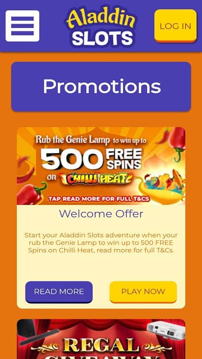 Payday slots promotions page