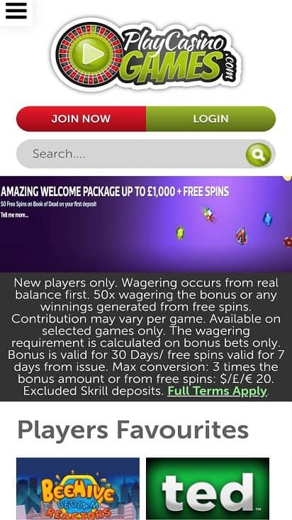 Play casino games home page
