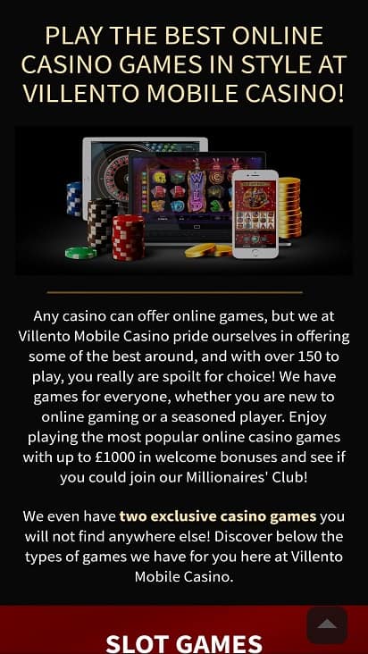 Villento games page Villento games page