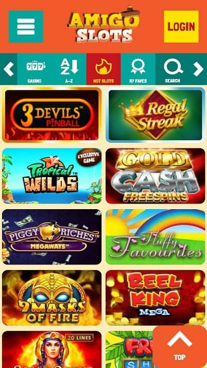 amigo slots games page