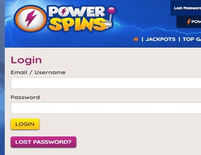 power-spins-login