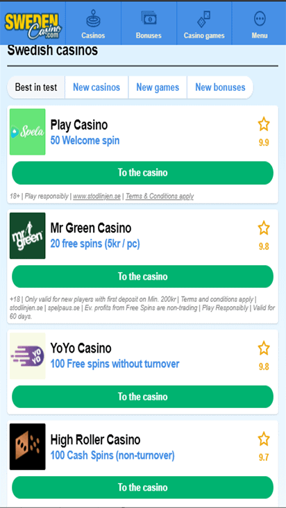 swedencasino game